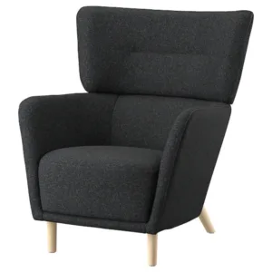 IKEA OSKARSHAMN Wing chair, Gunnared black-gray