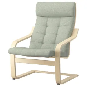 IKEA POÄNG Armchair, birch veneer/Gunnared light green
