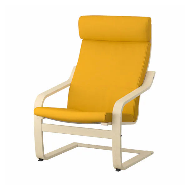 IKEA POÄNG Armchair, birch veneer/Skiftebo yellow