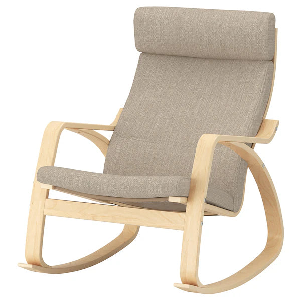 IKEA POÄNG Rocking chair, birch veneer/Hillared beige