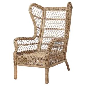 IKEA RISHOLMEN Wing chair, in/outdoor, brown