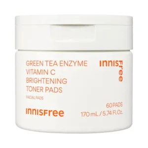 Innisfree Green Tea Enzyme Vitamin C Brightening + Exfoliating Toner Pads
