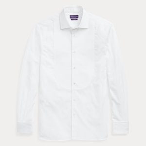 Ralph Lauren Piqué-Bib French Cuff Tuxedo Shirt