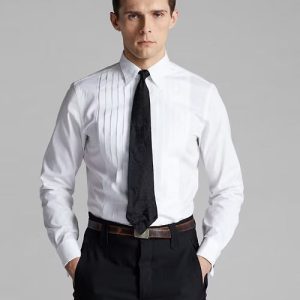 Ralph Lauren Slim Fit French Cuff Tuxedo Shirt