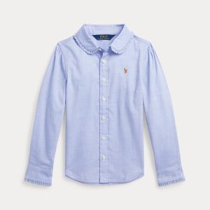 Ralph Lauren Ruffled Cotton Oxford Shirt