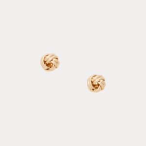 Ralph Lauren Brass Knot Stud Earrings