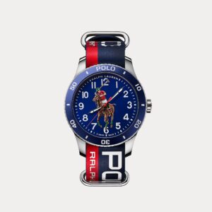 Ralph Lauren 42 MM Polo Player Steel Blue Dial