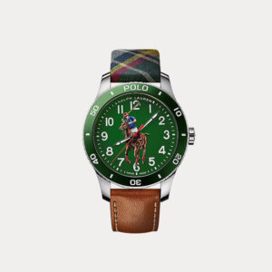 Ralph Lauren 42 MM Polo Player Steel Green Dial