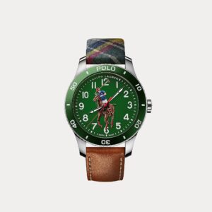Ralph Lauren 42 MM Polo Player Steel Green Dial