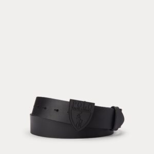 Ralph Lauren Shield-Buckle Leather Belt