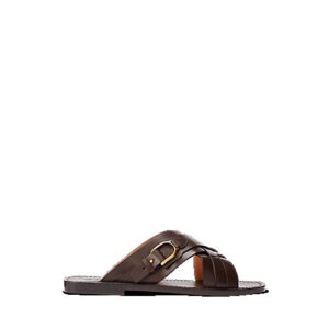 Ralph Lauren Welington Calfskin Slide Sandal