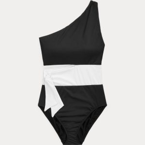 Ralph Lauren Two-Tone Cutout One-Piece
