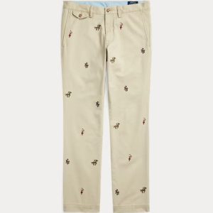 Ralph Lauren Stretch Slim Fit Embroidered Chino Pant