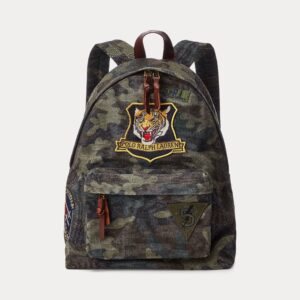 Ralph Lauren Tiger-Patch Camo Canvas Backpack