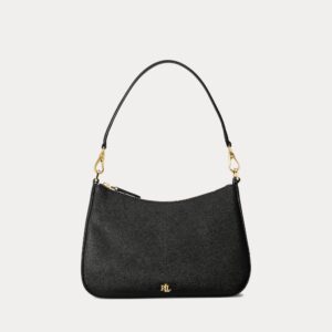 Ralph Lauren Crosshatch Leather Medium Danni Bag