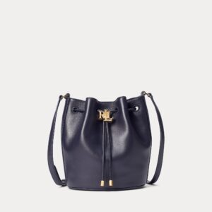 Ralph Lauren Leather Medium Andie Drawstring Bag