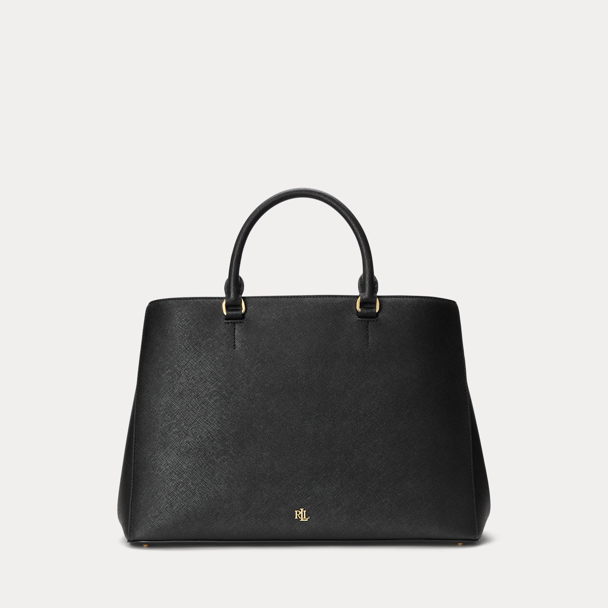 Ralph Lauren Crosshatch Leather Large Hanna Satchel