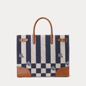 Ralph Lauren Logo-Print Canvas Large Devyn Tote Bag