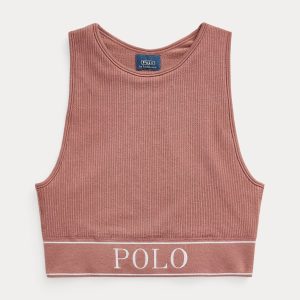 Ralph Lauren Seamless Cropped Jewelneck Tank