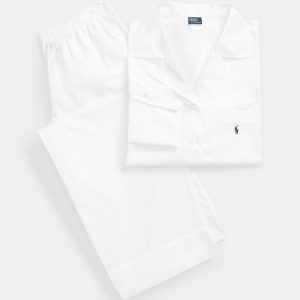 Ralph Lauren Long-Sleeve Poplin Pajama Set