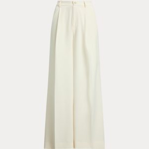 Ralph Lauren Double-Faced Georgette Wide-Leg Pant