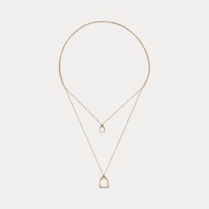 Ralph Lauren Pavé Double-Stirrup Lariat Necklace