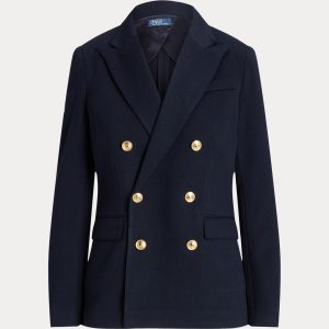 Ralph Lauren Double-Breasted Knit Blazer