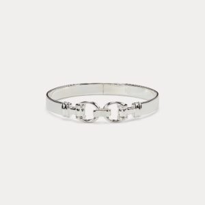 Ralph Lauren Sterling Silver Horse Bit Bangle