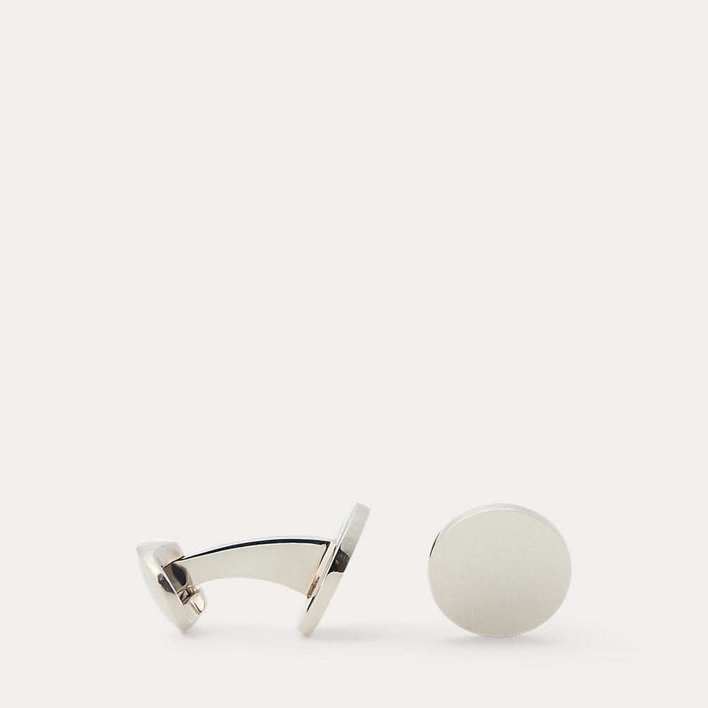 Ralph Lauren Sterling Silver Round Cuff Links