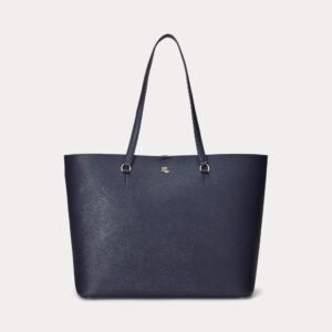 Ralph Lauren Crosshatch Leather Large Karly Tote
