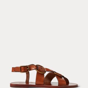 Ralph Lauren Double O-Ring Leather Sandal