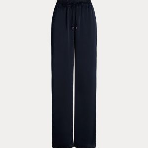 Ralph Lauren Satin Charmeuse Wide-Leg Pant