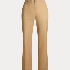 Ralph Lauren Cotton Twill High-Rise Pant