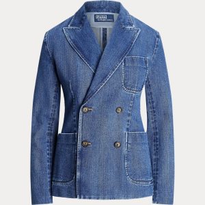 Ralph Lauren Double-Breasted Denim Blazer