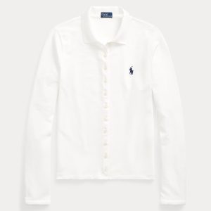 Ralph Lauren Buttoned-Placket Long-Sleeve Polo Shirt