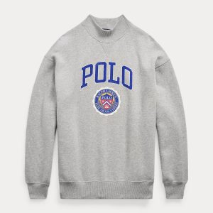 Ralph Lauren Logo Crest Lightweight Fleece Mockneck