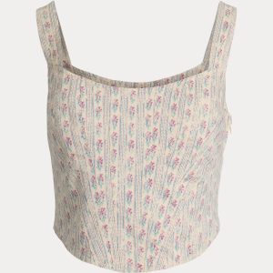 Ralph Lauren Floral Cotton Corset Top