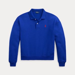 Ralph Lauren Polo-Collar Fleece Pullover