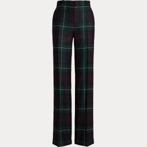 Ralph Lauren Plaid Wool Relaxed Straight Pant