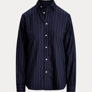Ralph Lauren Relaxed Fit Pinstripe Wool-Blend Shirt