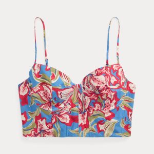 Ralph Lauren Floral Cotton Bustier Top