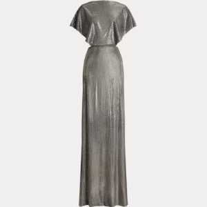 Ralph Lauren Sariah Embellished Silk Evening Dress