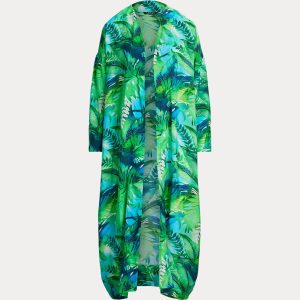 Ralph Lauren Palm-Frond-Print Robe Cover-Up
