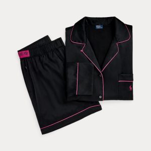 Ralph Lauren Pink Pony Silk Pajama Set