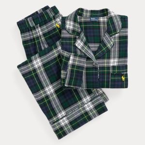 Ralph Lauren Plaid Cotton Flannel Long-Sleeve PJ Set