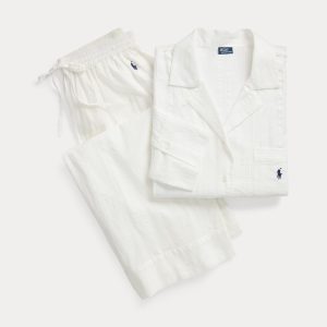 Ralph Lauren Striped Poplin Shirt & Pant PJ Set