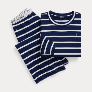 Ralph Lauren Striped Long-Sleeve Pajama Set