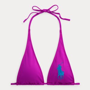 Ralph Lauren Big Pony Halter Bikini Top