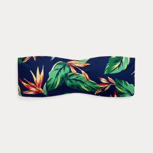 Ralph Lauren Tropical-Print Bandeau Bikini Top