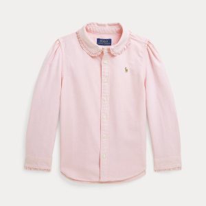 Ralph Lauren Ruffled Cotton Oxford Shirt